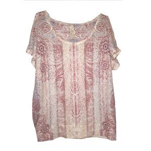 Seven7 Slit Sleeve Short Sleeve Boho Tunic Size S Boho Casual Comfortcore